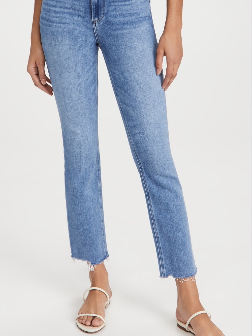 PAIGE Cindy High Rise Ankle Straight Jeans